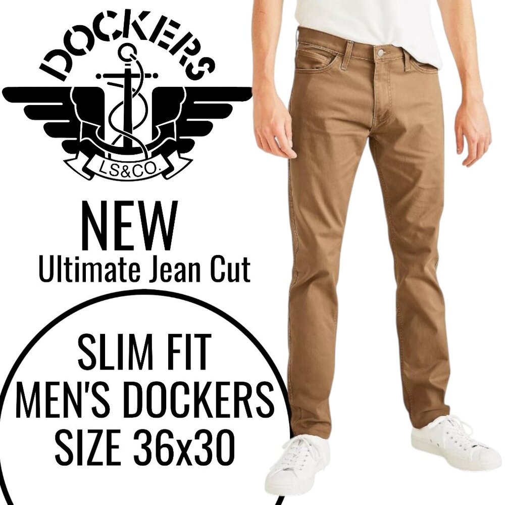 Men's Dockers® Jean Cut All Seasons Slim-Fit Tech Work Pants Size Men's 36X30